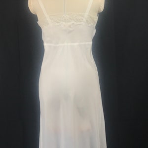 Vintage Lingerie White Full Slip, Barbizon Acclaim, Slip Dress, Nylon and Lace, Size Miss 16, Goddess Wear, Nightie Slip, Bust 34 image 8