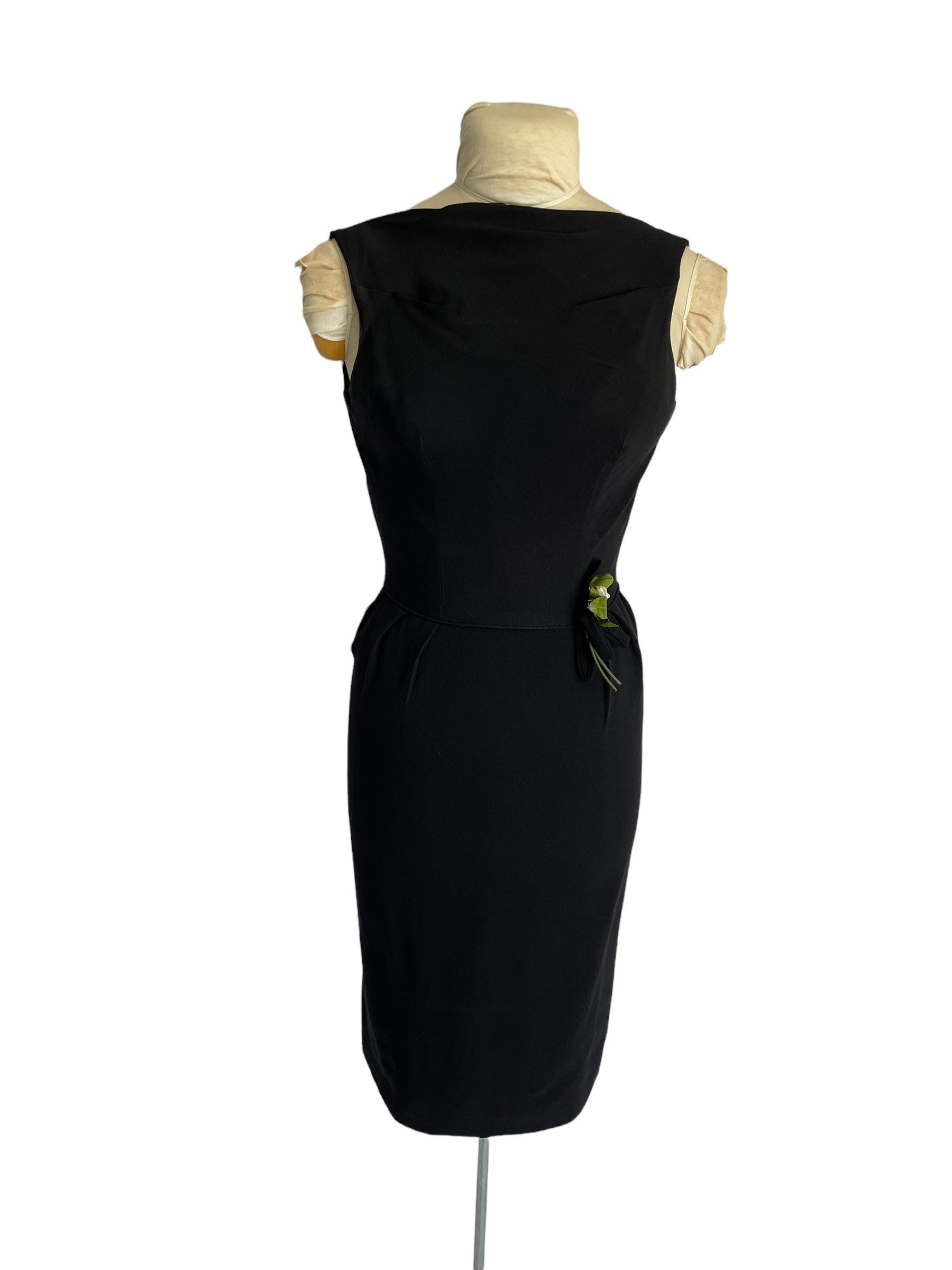 1960s Vintage Crepe Cocktail Dress Ann Barry Jr. Black - Etsy