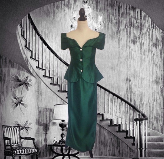 1960's Evening Dress Skirt Jacket Ensemble Dessy'… - image 1