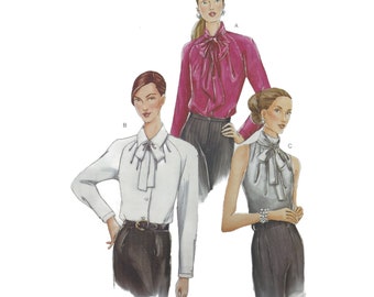 Cut and Complete Vintage Sewing Pattern Vogue 5694 Women\u2019s Overblouse Blouse Size 16 Bust 36\u201d