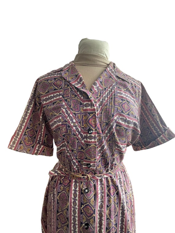 Vintage 1950s Cotton Shirtwaist Dress, Joyce Lane… - image 4