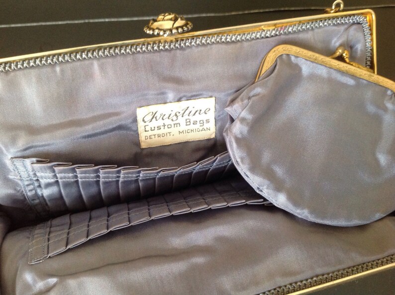 Vintage Needlepoint Purse Christine Custom Bags Detroit Cream Etsy