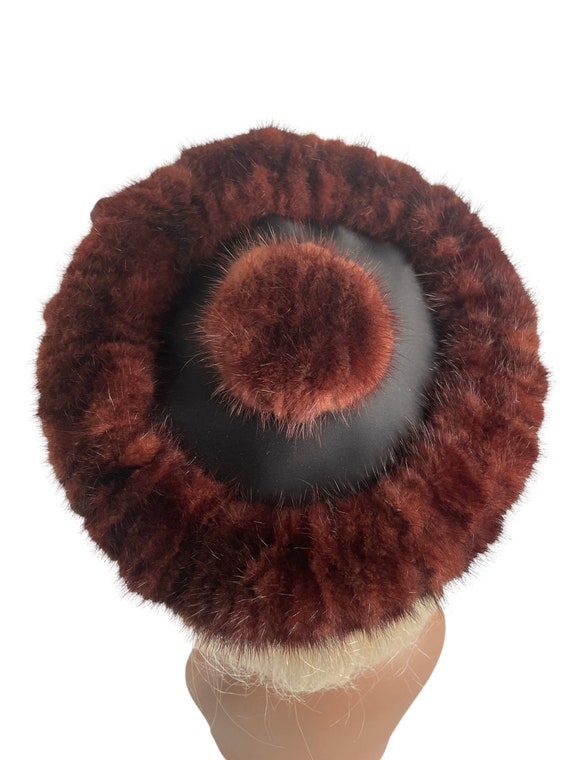 1960s Vintage Mink Pillbox Hat, Kiki by New Wadle… - image 2