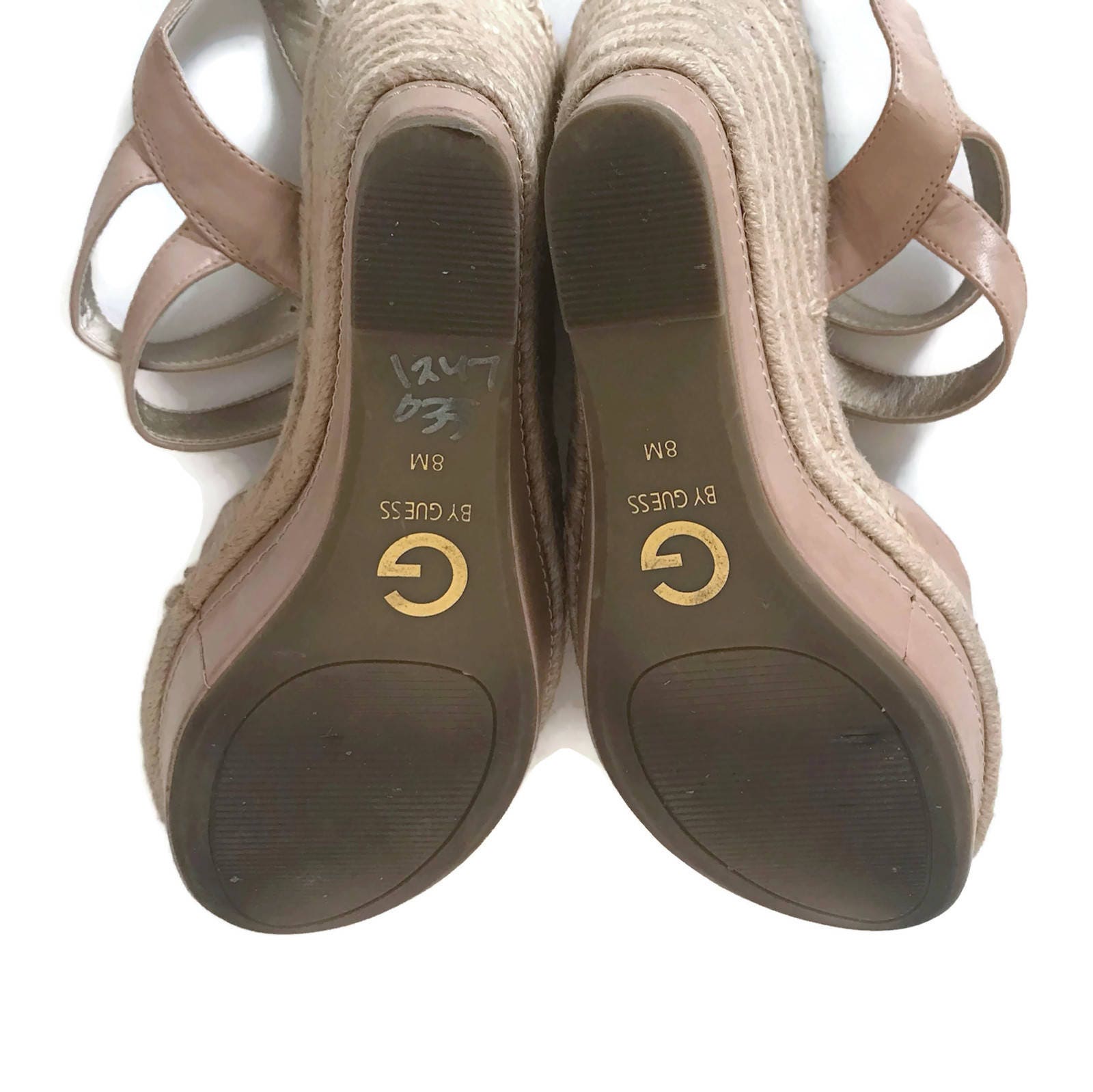 legetøj Tilfældig I forhold Vintage Guess Shoes Womens Platform Sandals Raffia Wedge - Etsy