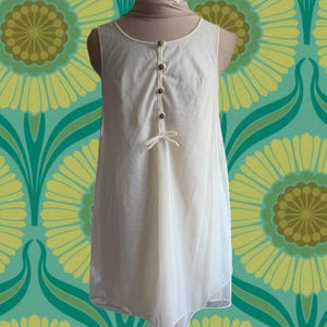 Vintage 1960s Lingerie, Beige Chiffon Nightgown, Sleeveless, 60s Sexy Night Gown, Summer 60s Nightie, Boudoir Bridal, Semi Sheer Nightwear