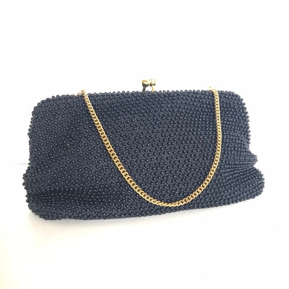black beaded purse