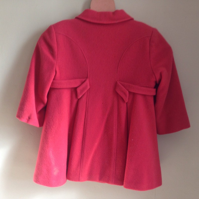 Vintage Child's Swing Coat 1950's Winter Coat Coral Etsy
