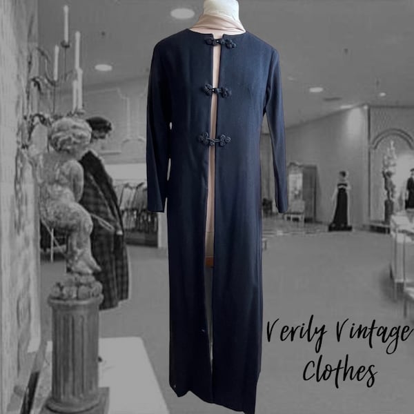 vintage Long manteau en laine noire, manteau d'opéra, pardessus, manteau long en laine, steampunk, manteau gothique