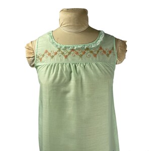 Vintage 1960s Lingerie Nightgown Katz Mint Green Sleeveles - Etsy