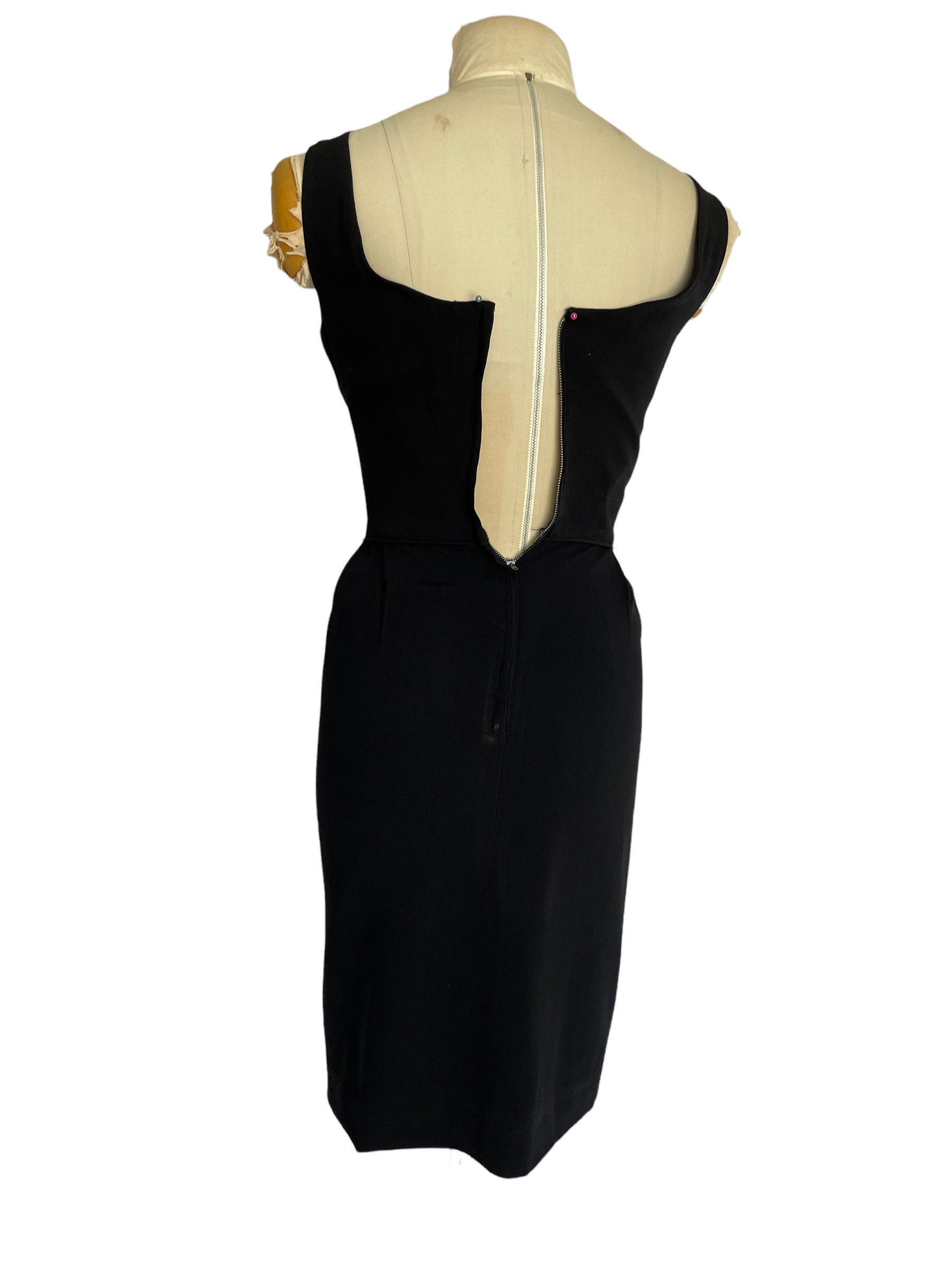 1960s Vintage Crepe Cocktail Dress Ann Barry Jr. Black - Etsy
