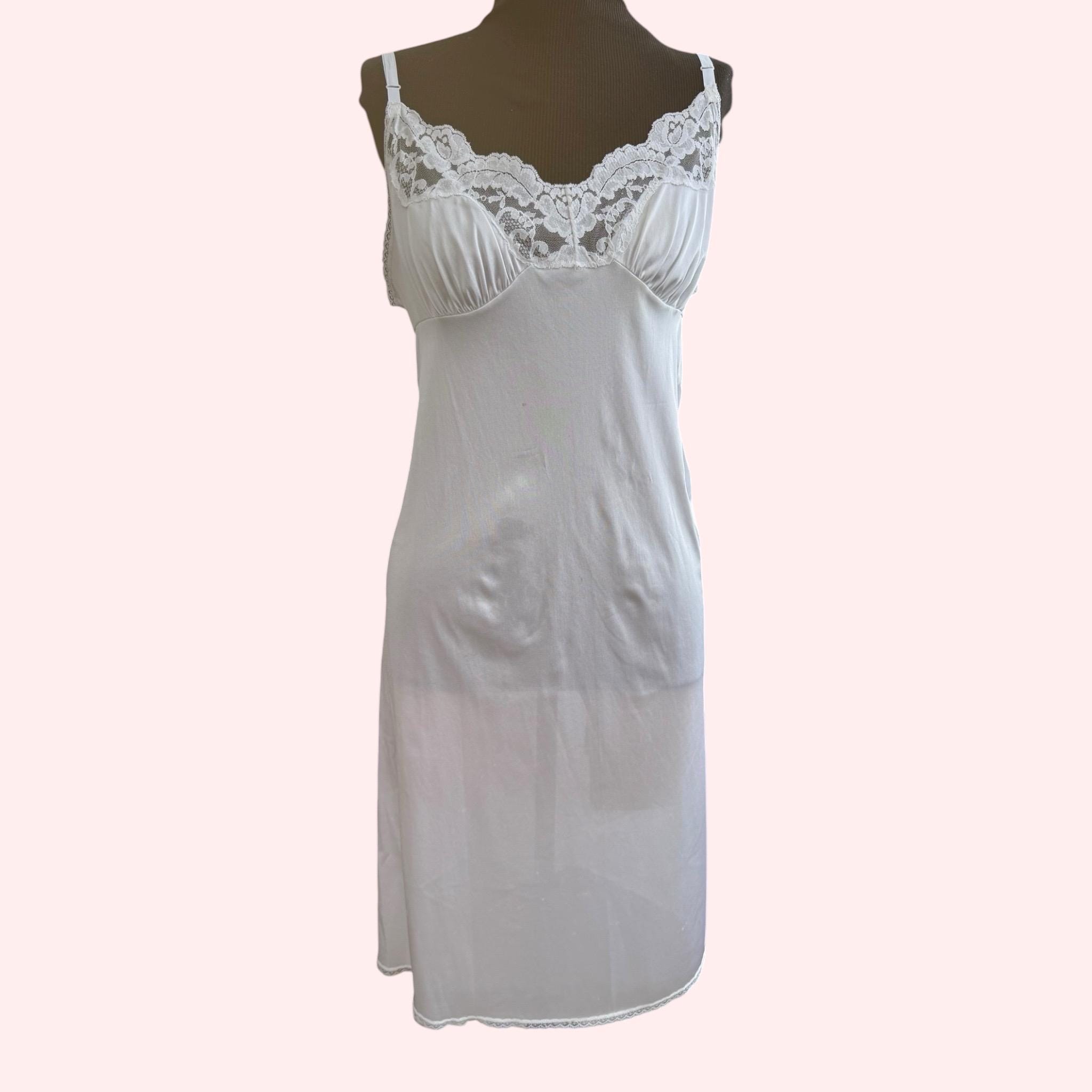 Jupe-culotte Vassarette vintage en nylon blanc des années 80 - France