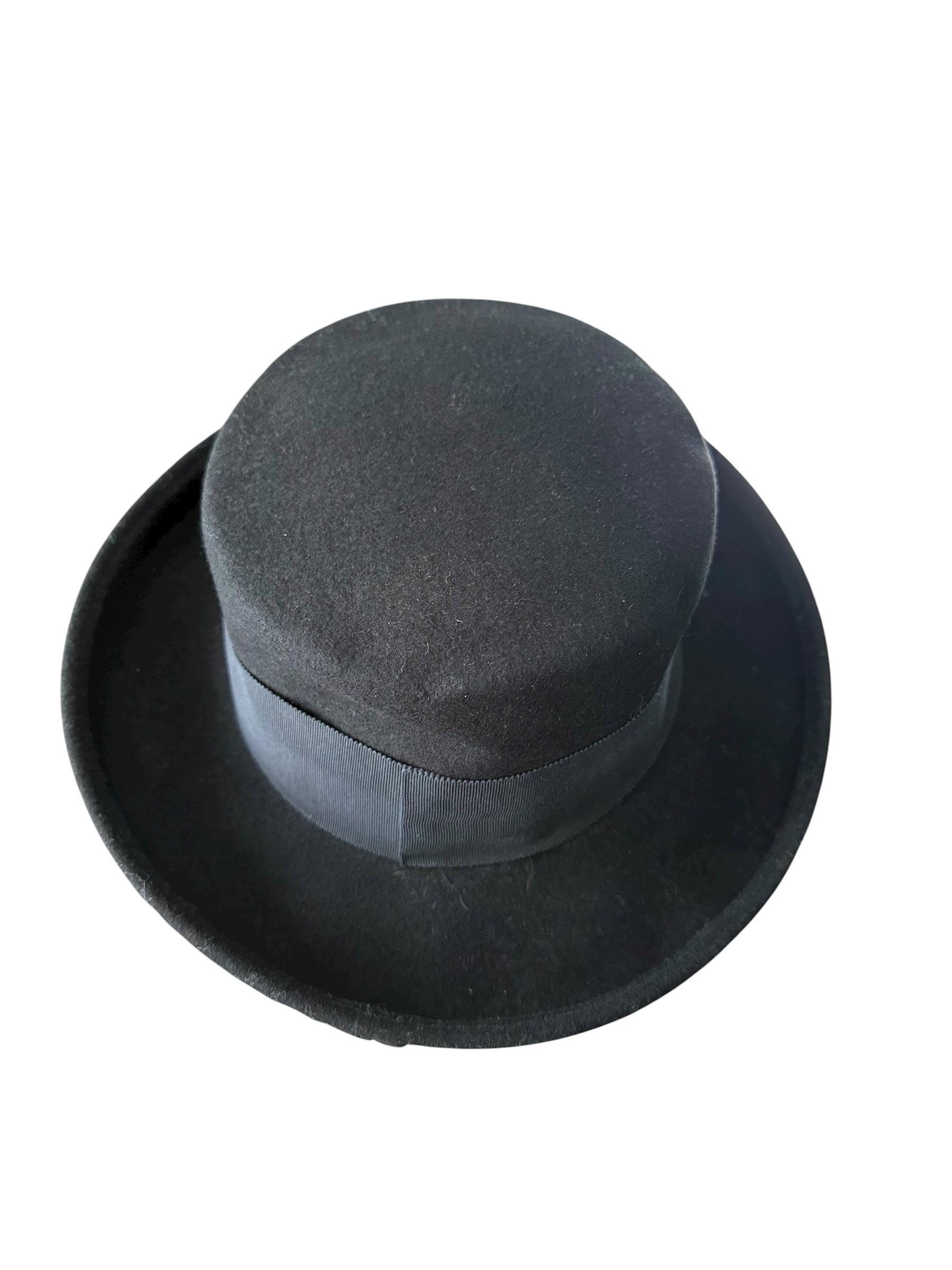VTG Bollman Black Gaucho Felt Boater Hat with Braided Gold-Accent Band 100% wool Bollman Hats for Men for sale | eBay main image 4