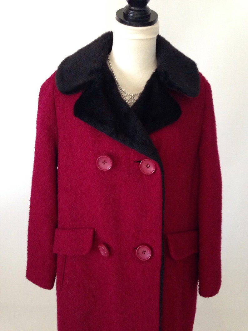 cranberry wool coat