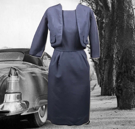 Vintage 1950s Sheath Dress with Matching Bolero Te