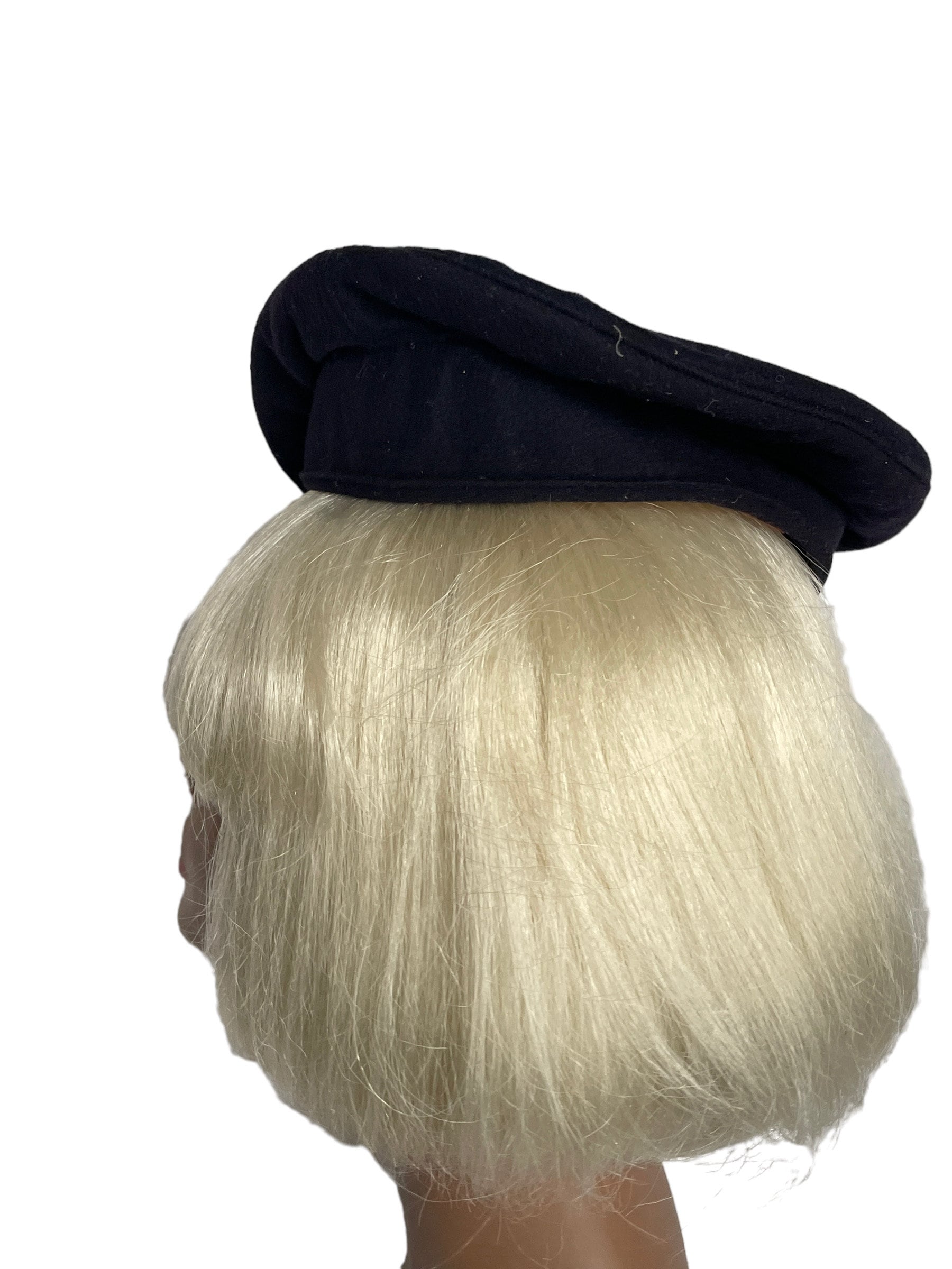 Vintage U.S. Navy Wool Beret - 1950s Sailor Hat (size 6 7/8 