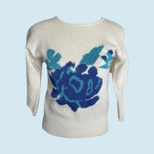 Vintage 1980s Lambswool Pullover Sweater, Reference Point, Angora, Size Medium, Grandmacore Clothing