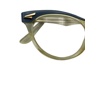 Vintage 1950s Eyeglasses, Vintage Glasses Light Blue and Clear Plastic ...