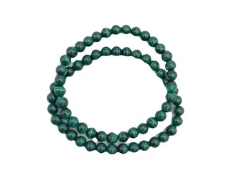 Green Malachite Stretch Bead Bracelet