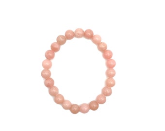 Pink Opal Stretch Bead Bracelet