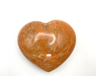 Peach Moonstone - Crystal Heart