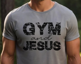 Gym och Jesus-tröja kristen träningströja bodybuilding-tröja religiös fitnesskläder motivations-tröja träningskläder religiös gåva