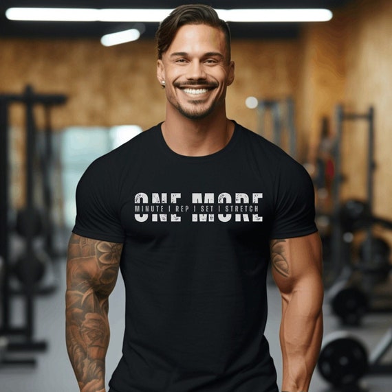 One More Unisex Shirt Gym T-shirt for Workout Bodybuilding Crossfit Lifting Shirt  Motivational Workout Tshirt Gift for Men Women Shirt 
