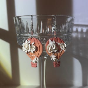 Hot Air Balloon Polymer Clay Earrings