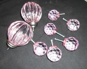 Reserved for Deb 8 Pieces Solid Pink Acrylic Knobs Drawer Pulls 106 Things to Alter 8 vtg yellow playing cards 23 chalkboard tagss