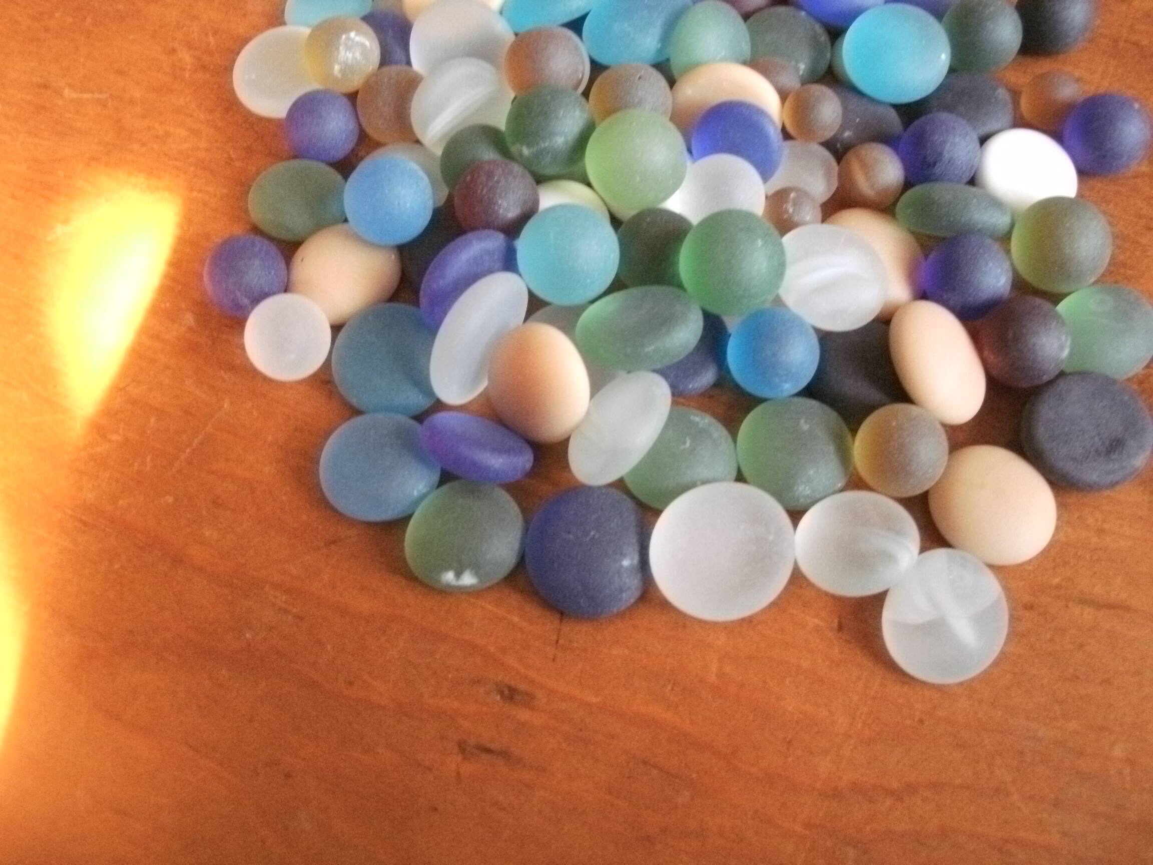 120 Tumbled Frosted Marbles Glass Discs Many Colors Most Etsy