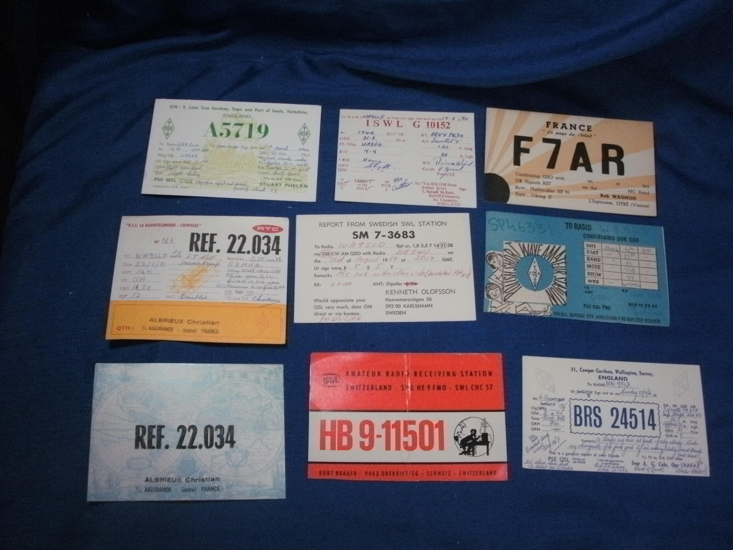 9 Vintage QSL Ham Radio Operator Call Sign Cards Europe 1960s | Etsy