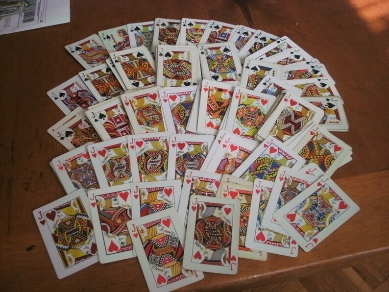 Vintage One Eyed Jacks Playing Cards Hearts Spades All Etsy
