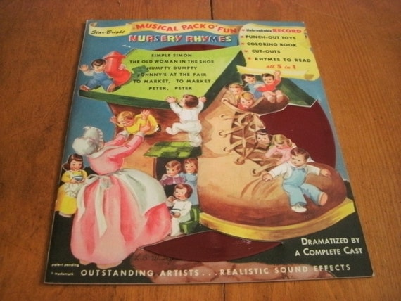 Download 1950 Musical Pack Of Fun Star Bright Nursery Rhymes Red Vinyl Etsy
