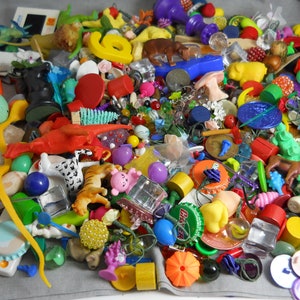 Lots of New Tresures Scoop Minis Trinkets Objects Figurines Coins Game Pieces Bits and Pieces Odds and Ends Goodies Crow Core Fairy
