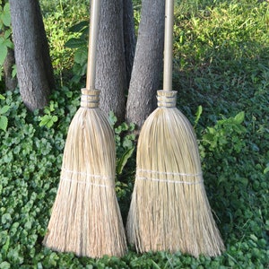 Primitive Homemade Shaker Kitchen Sweeper Broom.