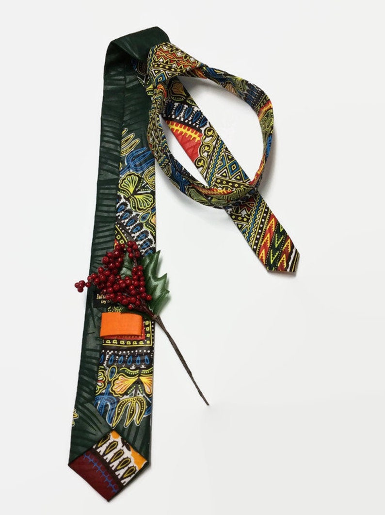 Graduation Tie Green Dashiki African Tie Dashiki Floral Tie Mens Necktie And Pocket Square