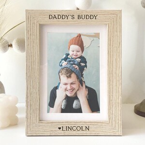 Daddy&#39;s Buddy Personalized Picture Frame | Dad Father Birthday Gift | Father&#39;s Day Gift | Personalized Photo Gift for Daddy | Custom Names