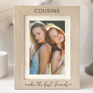 Cousins Make the Best Friends | Personalized Picture Frame | Family Christmas Birthday Gift Ideas | Mother&#39;s Day Gift