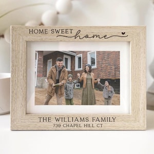 Home Sweet Home | Personalized Picture Frame | My First Home | New House Purchase Homeowners Housewarming Gift | Realtor Closing Gift