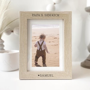Papa's Sidekick | Personalized Picture Frame | Grandfather Papa Pop Gramps | Father's Day Gift | Personalized Photo Gift | Grandpa & Me