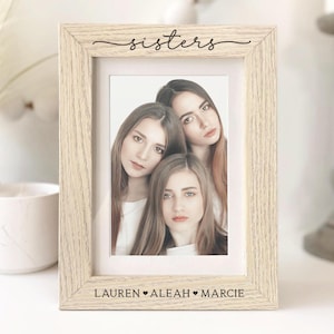 Sisters | Personalized Picture Frame | Sisters Siblings Gift | Mother&#39;s Day Gift | Girl Mom Gift | Mommy&#39;s Mama&#39;s Girls | Custom Names