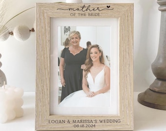 Mother of the Bride | Personalized Picture Frame | Thank you Mom | I Love You Mama Momma | Wedding Gift from Daughter | On My Wedding Day