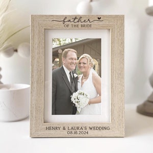 Father of the Bride | Personalized Picture Frame | Thank you Dad | I Love You Daddy | Wedding Gift from Daughter | Wedding Day