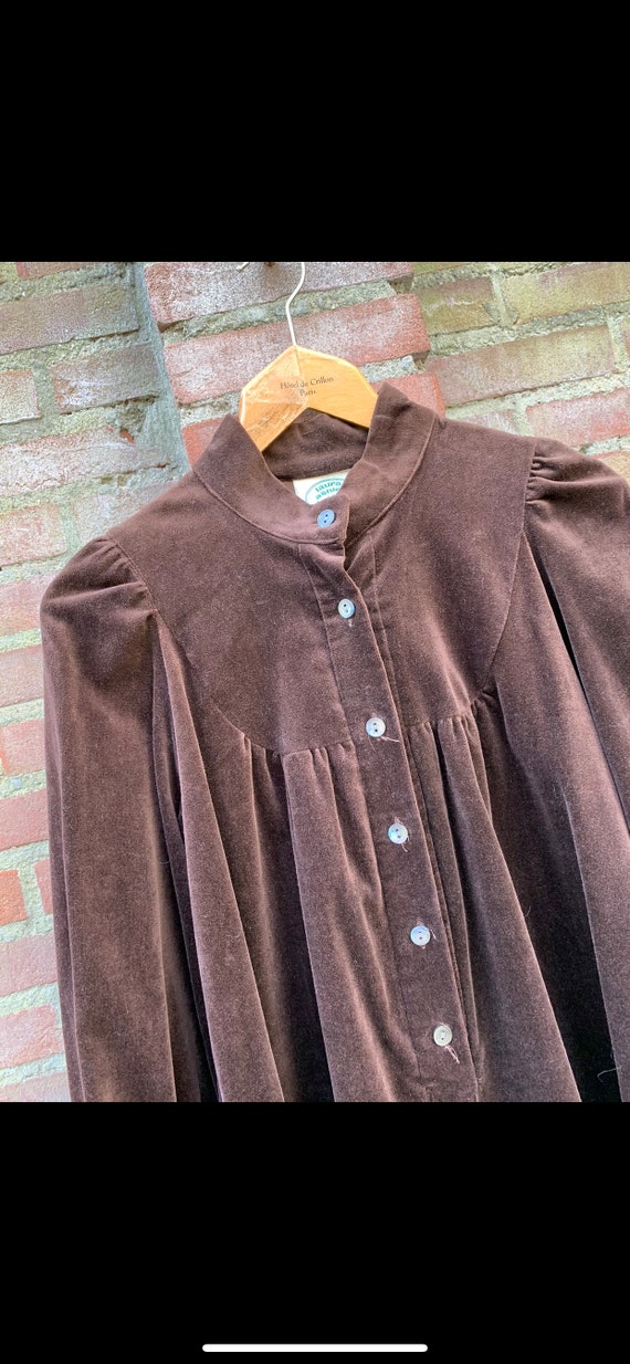 Vintage brown velvet Laura Ashley dress - image 5