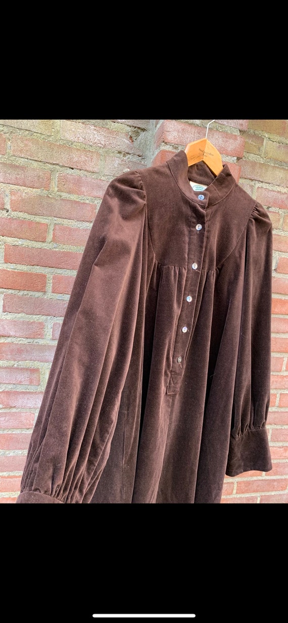 Vintage brown velvet Laura Ashley dress - image 1