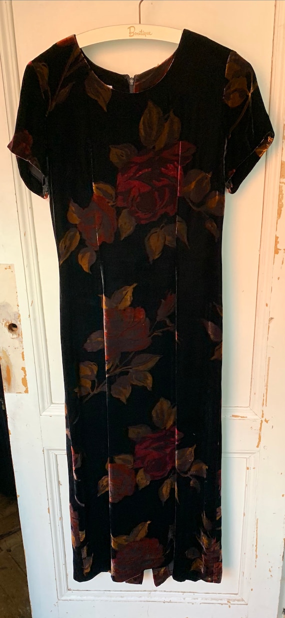 Vintage velvet Laura Ashley dress