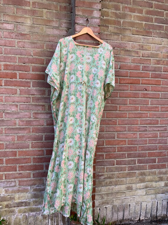 Vintage kaftan hippie dress - image 2