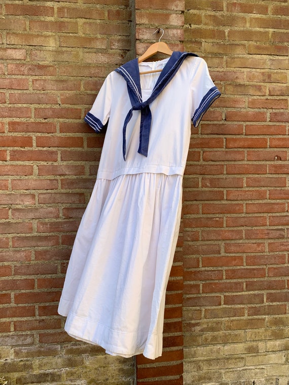 Vintage Laura Ashley dress with sailor collar