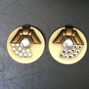 Vintage earrings in Art Deco style image 1