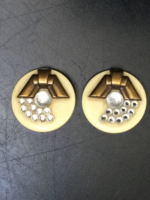 Vintage earrings in Art Deco style - image 1