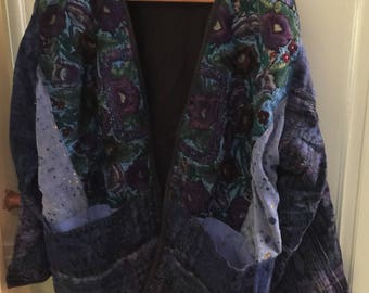 Vintage-Hippie-Jacke groß